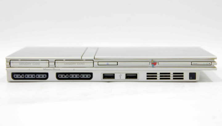 Набор Консоль Sony PlayStation 2 Slim SCPH-7xxx Limited Edition Chip Silver Б/У + Геймпад Проводной DualShock 2 - изображение 3