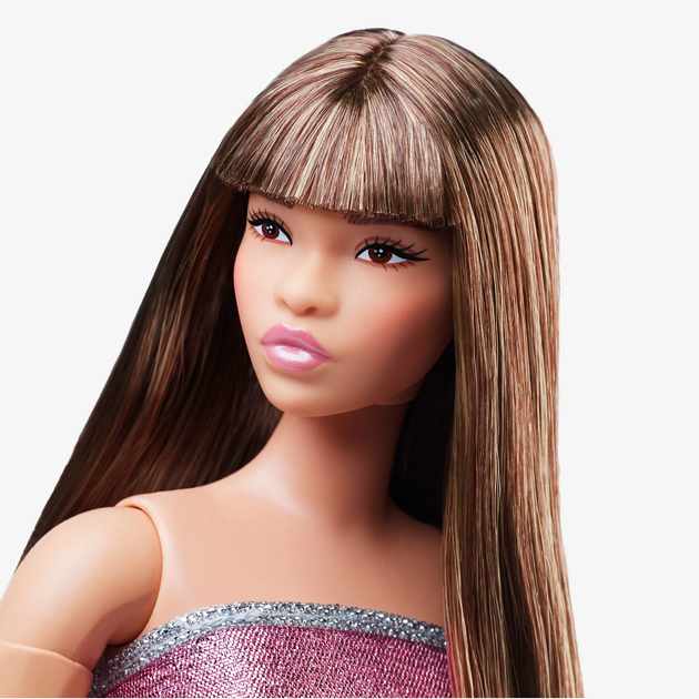 Лялька Барбі колекційна Пишна з довгим каштановим волоссям Barbie Signature Looks Modern Y2K Fashion, Curvy Long Brown Hair #24 (HRM16) - Фото 4 Лялька Барбі колекційна Пишна з довгим каштановим волоссям Barbie Signature Looks Modern Y2K Fashion, Curvy Long Brown Hair #24 (HRM16) - зображення 4