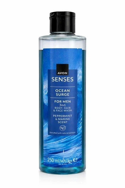Шампунь-гель для душу для чоловіків Avon Ocean Surge «Збадьорюючий океан», 250 мл - Фото 2 Шампунь-гель для душу для чоловіків Avon Ocean Surge «Збадьорюючий океан», 250 мл - изображение 2