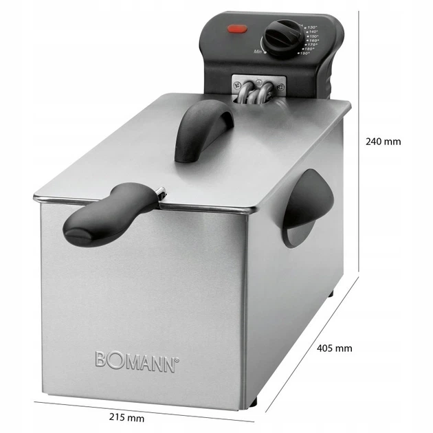 Фритюрница Bomann FR 2264 CB, 3 л, 2000 Вт, регулируемая температура - изображение 7