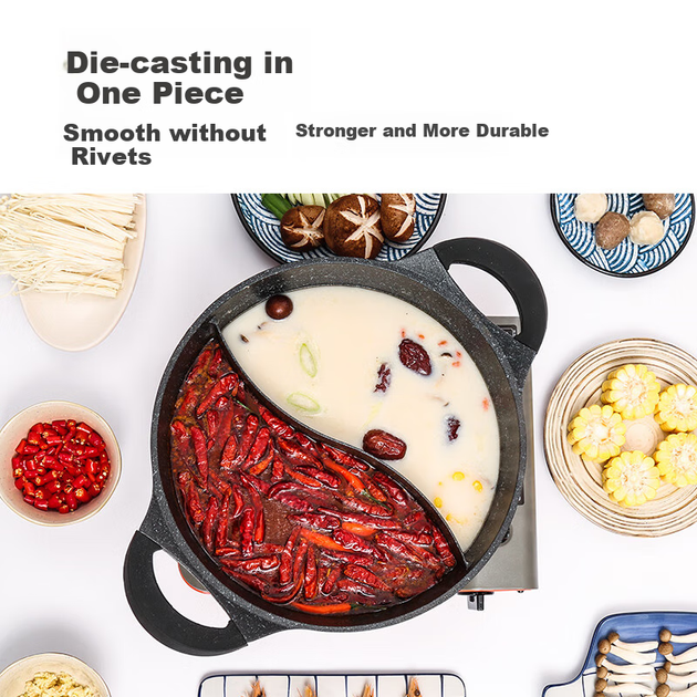 Каструля COOKER KING HG30YY для хого двостороння антипригарна, 30см, для індукції - зображення 2