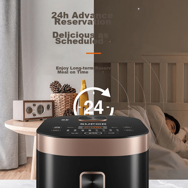 SUPOR ZMD Comfort Series, сенсорна панель керування, 9 функцій, знімна внутрішня кришка, резервування часу на 24 години, мікротиск, внутрішня ємність Ball Pot, рисоварка об'ємом 4 л SF40FC375 - Фото 5 SUPOR ZMD Comfort Series, сенсорна панель керування, 9 функцій, знімна внутрішня кришка, резервування часу на 24 години, мікротиск, внутрішня ємність Ball Pot, рисоварка об'ємом 4 л SF40FC375 - изображение 5