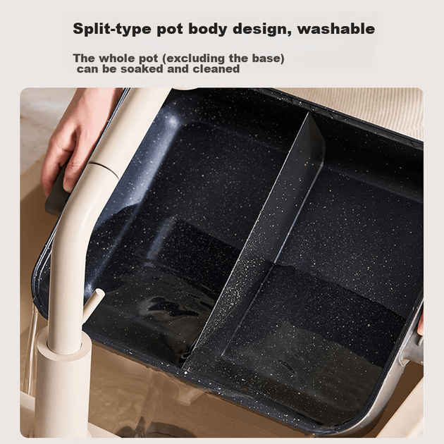 Кастрюля Midea Hot Pot электрическая 8 л, двусторонний контроль температуры, HGS382712 - изображение 3