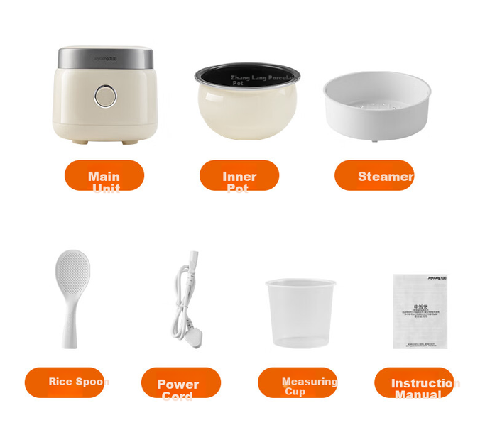 Рисоварка Joyoung 0 Fluorine Enamel Pot 3л для 4-6 персон электрическая тефлон NF02 - Фото 5 Рисоварка Joyoung 0 Fluorine Enamel Pot 3л для 4-6 персон электрическая тефлон NF02 - изображение 5