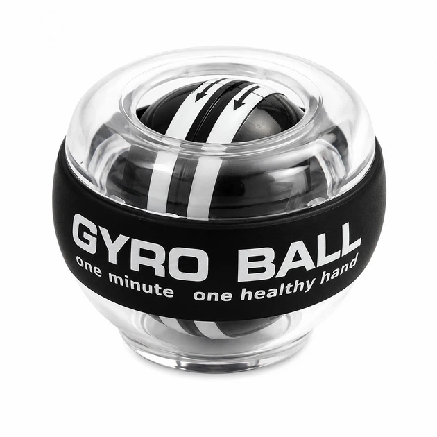 Кистевой гироскопический эспандер Gyro Power, гиробол для тренировки рук, запястья и предплечья, черный - изображение 2