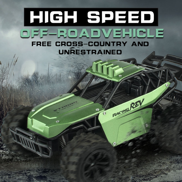 Радіокерована машинка LH-C050S 1:16 4WD з Wi-Fi камерою 1080P на пульті керування, RC позашляховик, джип, всюдихід, LED + батарейки - зображення 3