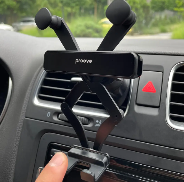 Автодержатель для телефона Proove Gravity Lite Air Outlet Car Mount 360° с гравитационным зажимом, на дефлектор, черный - Фото 5 Автодержатель для телефона Proove Gravity Lite Air Outlet Car Mount 360° с гравитационным зажимом, на дефлектор, черный - изображение 5