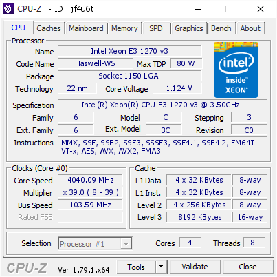 Процессор Intel Xeon E3-1270 v3 4 ядра 8 потоков LGA1150 до 3.9 ГГц б/у - изображение 3