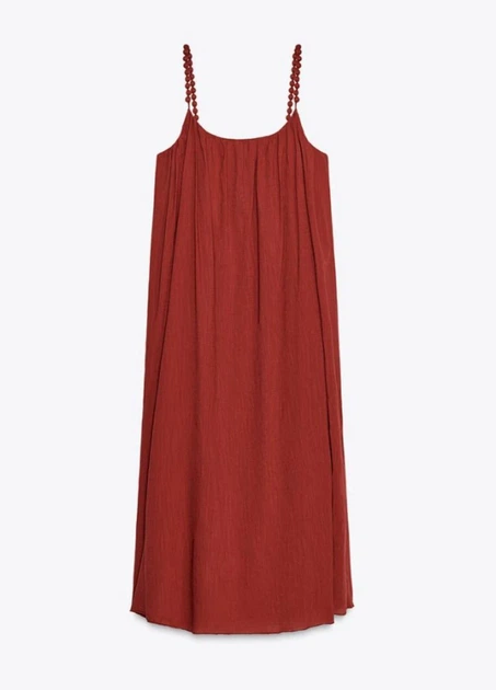 Плаття Zara 18196 Темний червоний M (5770) - Фото 3 Плаття Zara 18196 Темний червоний M (5770) - зображення 3