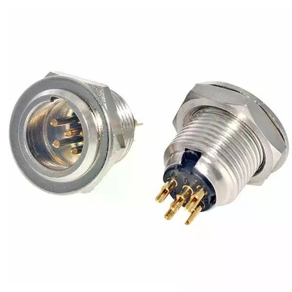 Разъем miniXLR круглый 5-контактный New Tide золотое покрытие контактов 92M-503 (5P) металлическое крепление 1шт - изображение 2