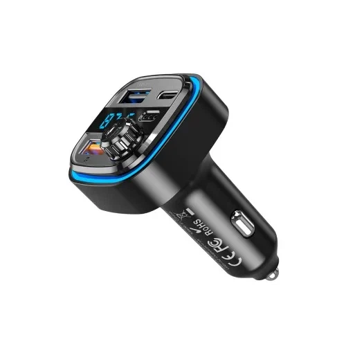 ФМ-модулятор XO BCC08 MP3 5V/3.1A Car Charger with Ambient Light Чорний - Фото 4 ФМ-модулятор XO BCC08 MP3 5V/3.1A Car Charger with Ambient Light Чорний - изображение 4
