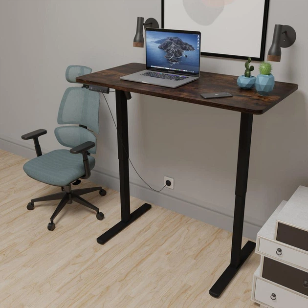 Стіл Mealux PowerDesk Lite Antique з електрорегулюванням висоти (арт. EVO-201 Lite Antique/B) - Фото 2 Стіл Mealux PowerDesk Lite Antique з електрорегулюванням висоти (арт. EVO-201 Lite Antique/B) - зображення 2