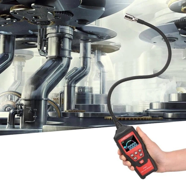 Детектор утечки газа HABOTEST HT601B газовый анализатор со звуковым и экранным сигналом, черно-красный - изображение 4
