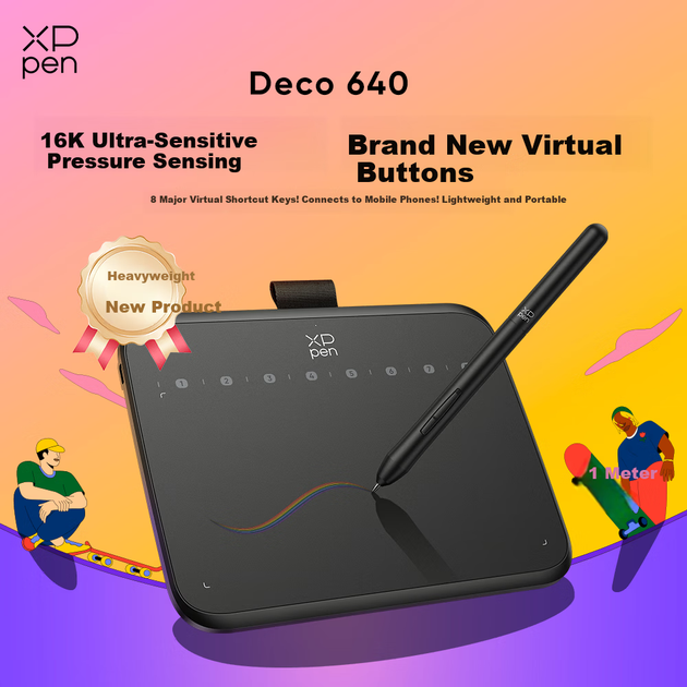 Графічний планшет XP-Pen Deco 640 - Фото 2 Графічний планшет XP-Pen Deco 640 - зображення 2