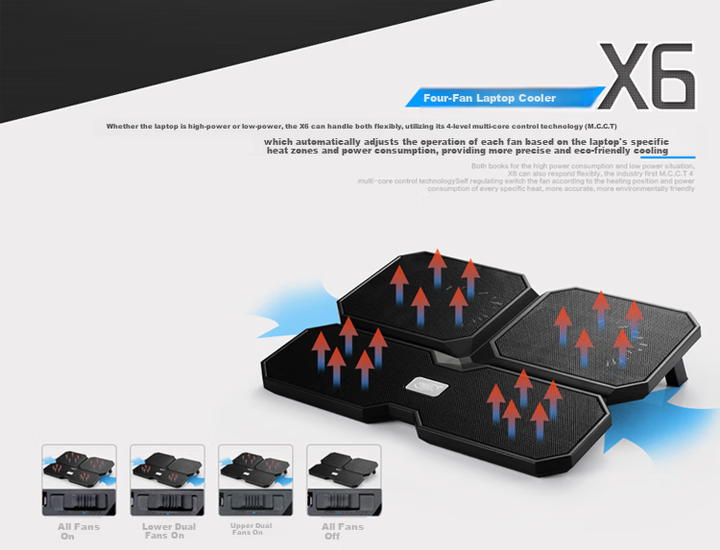 Охлаждающая подставка для ноутбука DeepCool X6 - изображение 5
