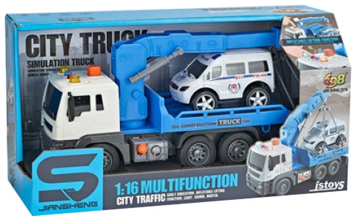 Іграшка CARS S Евакуатор з краном та поліцейською машиною 1:16 (CJ-2180222) (7259644) - Фото 2 Іграшка CARS S Евакуатор з краном та поліцейською машиною 1:16 (CJ-2180222) (7259644) - изображение 2
