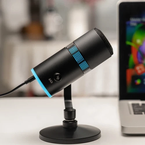 Мікрофон Thronmax V8, Black, USB, 3.5 мм jack, конденсаторний, RGB підсвічування, кабель 1.5 м (V8THRONMAX) - изображение 4