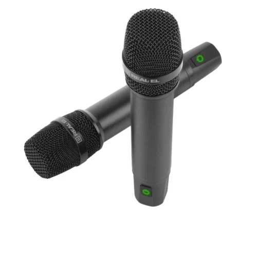 Мікрофон для караоке REAL-EL KM-850, Black, 6.35 мм jack, підключення бездротове, - 60 дБ, радіус дії до 25 м, 2 шт (EL121900002) - изображение 4