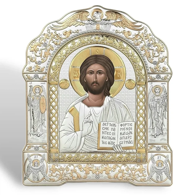 Иконы венчальные 27 х 33.5 см серебряные, арочной формы. - Фото 2 Иконы венчальные 27 х 33.5 см серебряные, арочной формы. - изображение 2