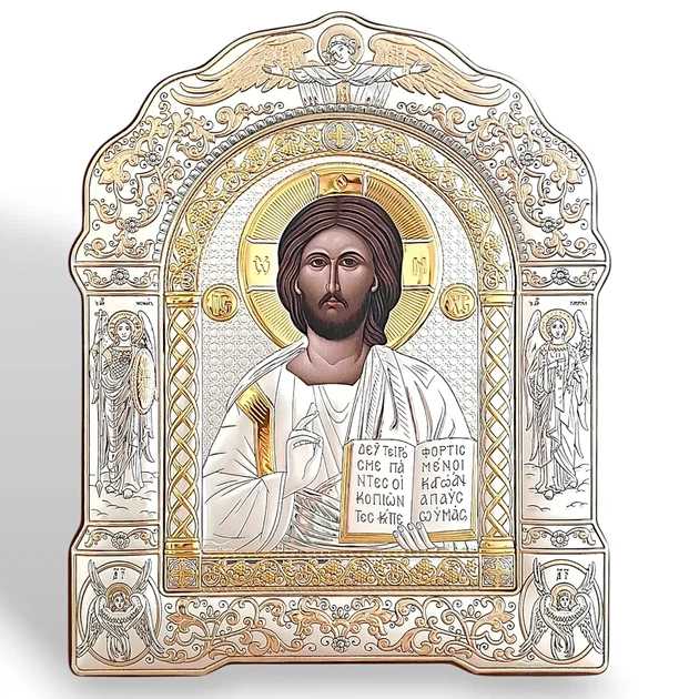 Иконы венчальные 21.5 х 26.5 см серебряные, арочной формы. - Фото 2 Иконы венчальные 21.5 х 26.5 см серебряные, арочной формы. - изображение 2