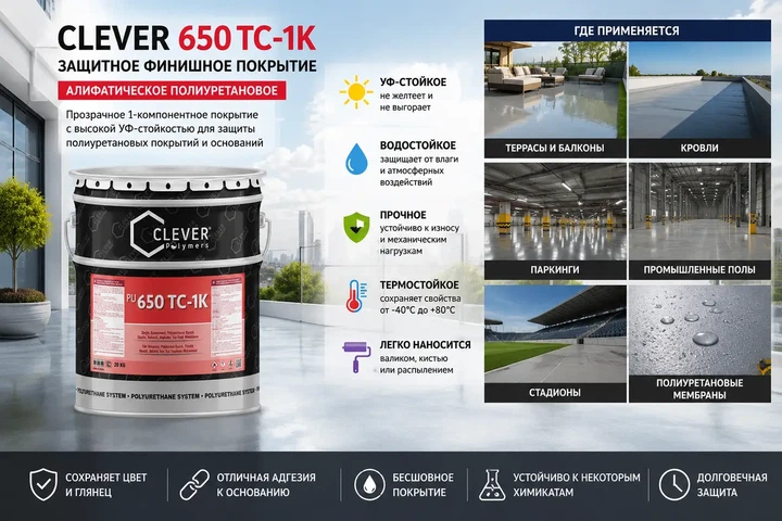 Поліуретанове покриття для підлоги Clever PU 650 TC сіре для підлоги 4 кг - зображення 2