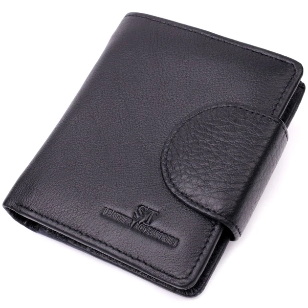 Надежный кошелек для женщин вертикального типа из натуральной кожи ST Leather 22451 черный - Фото 4 Надежный кошелек для женщин вертикального типа из натуральной кожи ST Leather 22451 черный - изображение 4