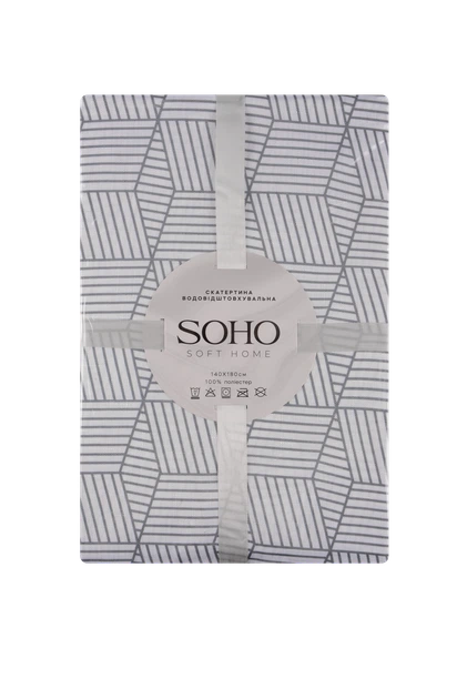 Скатерть Soho Geometria Grey 140х180 см водоотталкивающая - изображение 5
