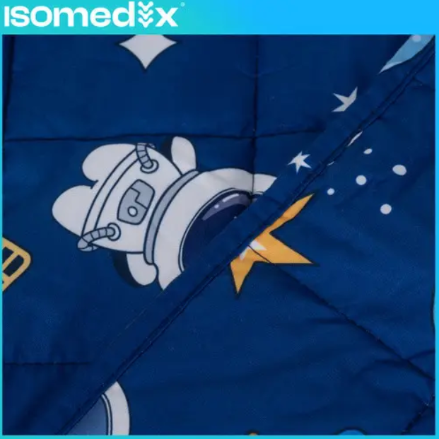 Сенсорное утяжеленное одеяло Isomedix 100x150 см 4 кг Одеяло для комфорта и сна - изображение 6