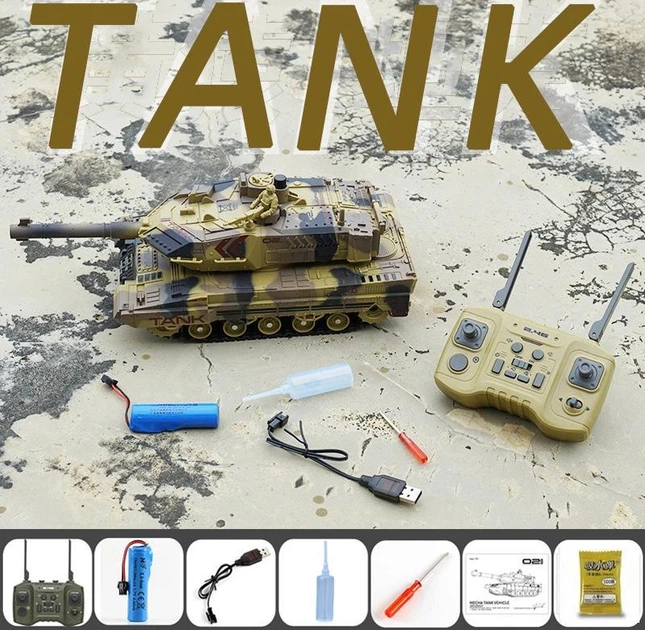 Танк на радиоуправлении TANK, со светом, стреляет орбизами, вращение башни на 360° Цвет песок - Фото 3 Танк на радиоуправлении TANK, со светом, стреляет орбизами, вращение башни на 360° Цвет песок - изображение 3