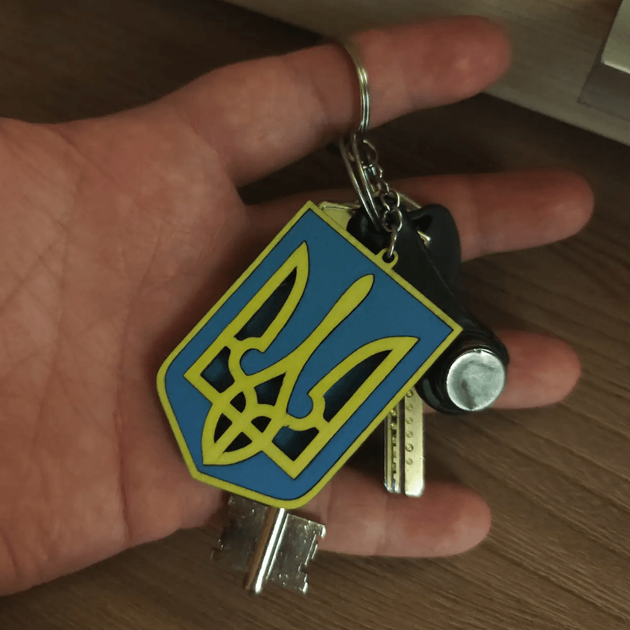Брелок деревянный "Герб Украины" 6x4 см Односторонний (EW817547324) - изображение 6