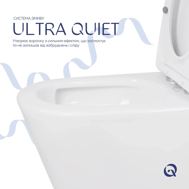 Напольный унитаз Qtap Swan Ultra Quiet с сиденьем Soft-close 640x360x835 мм QT16222182TW White - изображение 6