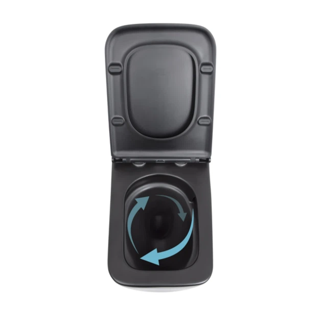 Унитаз подвесной Qtap Gemini безободочный с сиденьем Soft-close QT2533076EUQMB - изображение 6