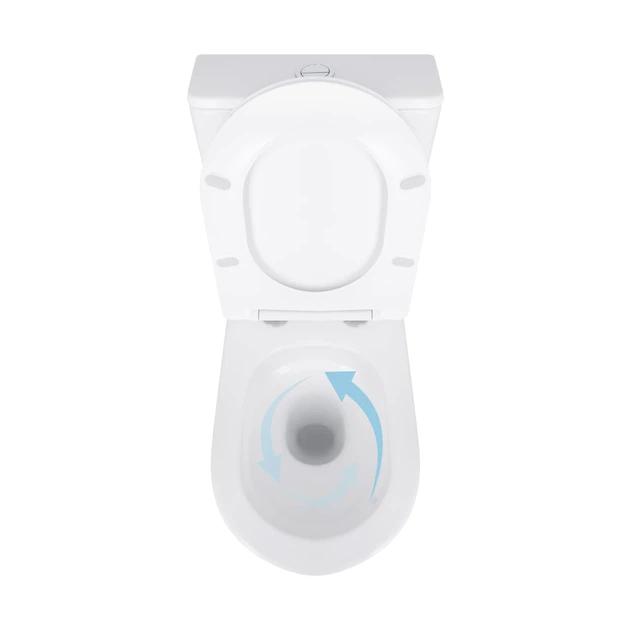 Напольный унитаз Qtap Virgo Ultra Quiet безободочный с сиденьем Soft-close WHITE QT18226092AW - изображение 6