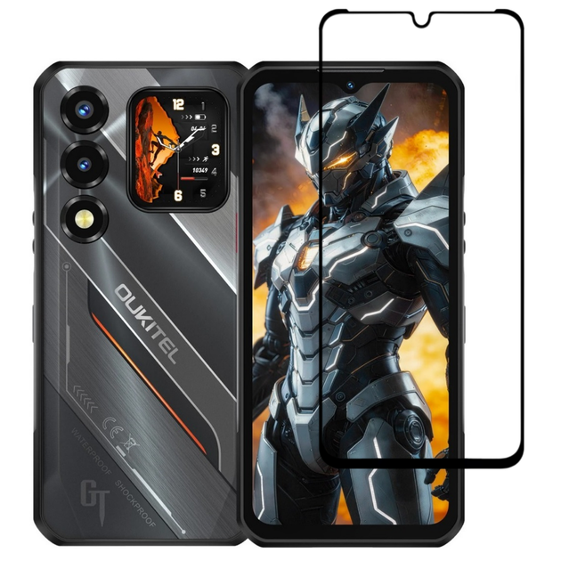 Защитное стекло LUX для Oukitel WP66 полная проклейка черный - Фото 1 Защитное стекло LUX для Oukitel WP66 полная проклейка черный - изображение 1