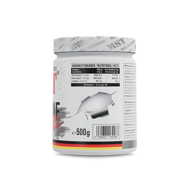 Аргинин MST L-Arginine HCL 500 г без вкуса, чистый L-аргинин гидрохлорид, донатор оксида азота - изображение 2