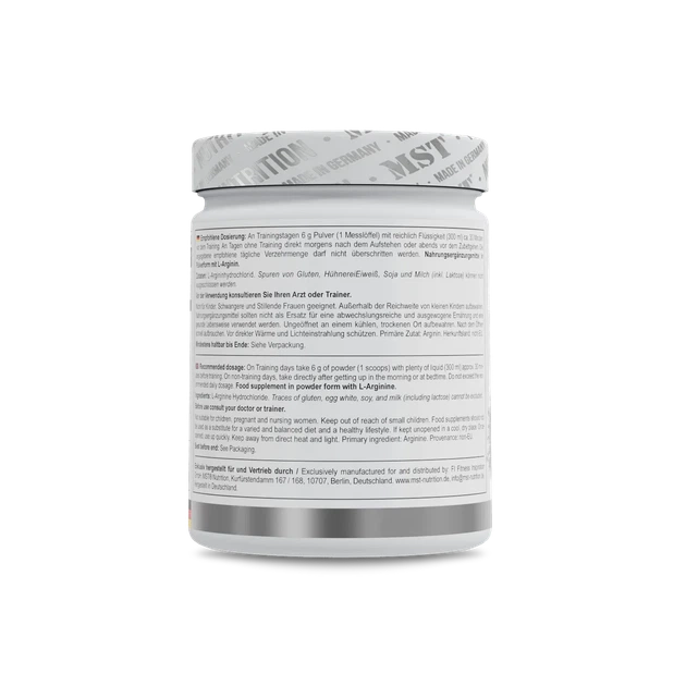 Аргинин MST L-Arginine HCL 500 г без вкуса, чистый L-аргинин гидрохлорид, донатор оксида азота - изображение 3