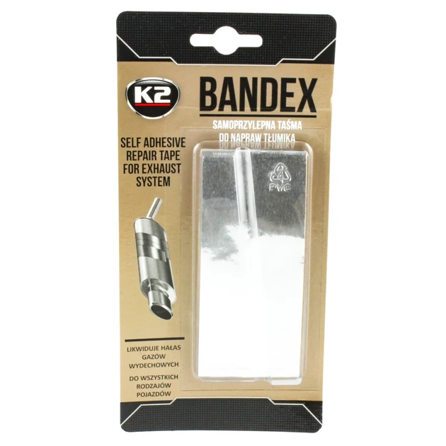 Лента для ремонта глушителей K2 Bandex 100 см (B305) - Фото 2 Лента для ремонта глушителей K2 Bandex 100 см (B305) - изображение 2