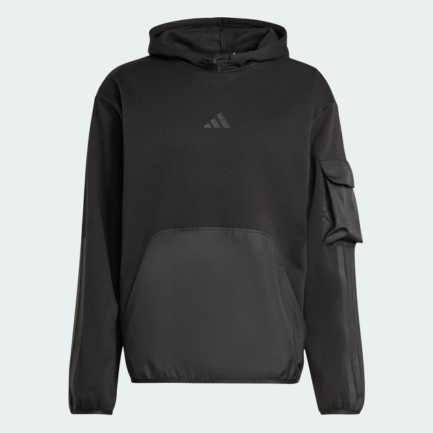 Мужское худи City Tech Utility Fleece adidas JM1484 (M) черный (4068811750848) - изображение 6