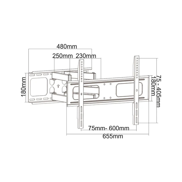 Кронштейн TV универсальный Cabletech 37-80" регулирующий (UCH0232) - Фото 4 Кронштейн TV универсальный Cabletech 37-80" регулирующий (UCH0232) - изображение 4