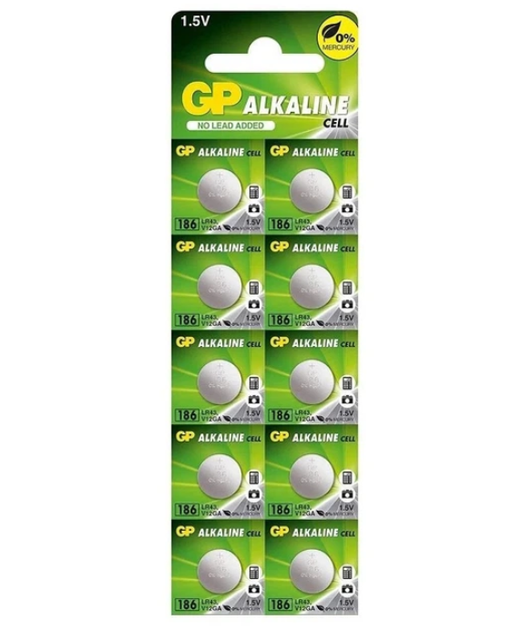 Батарейка GP AG12 (186F-U10, LR43), 1.5V Alkaline - Фото 2 Батарейка GP AG12 (186F-U10, LR43), 1.5V Alkaline - изображение 2