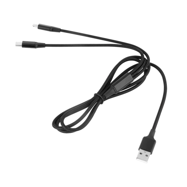 Кабель USB A - USB C/Lightning (2в1) 1m Cabletech (KPO3944) - изображение 2