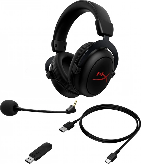 Наушники HyperX Cloud II Core Wireless Black (6Y2G8AA) - Фото 6 Наушники HyperX Cloud II Core Wireless Black (6Y2G8AA) - изображение 6