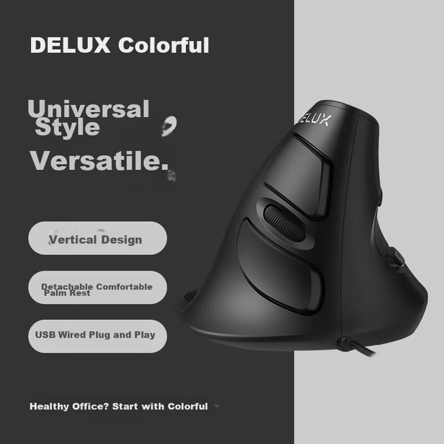 Мышь Delux M618XU USB Black - изображение 7