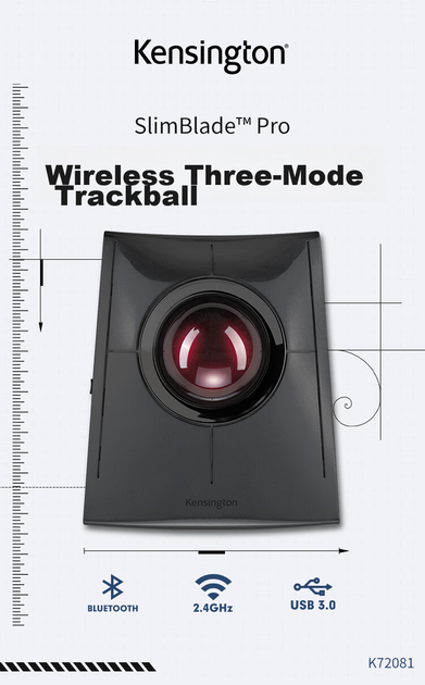 Трекбол Kensington SlimBlade Pro Wireless (K72081) - изображение 6