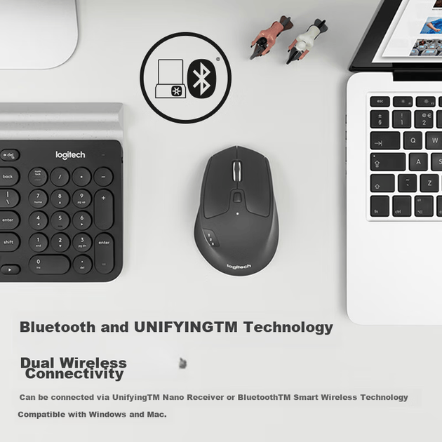 Мышь Logitech M720 Wireless/Bluetooth Black - изображение 4