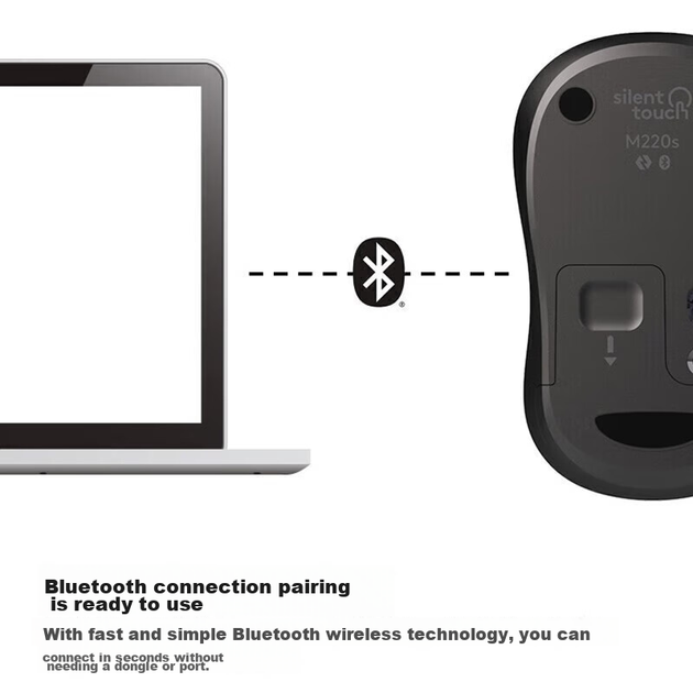 Мышь Logitech M240 Silent Bluetooth Graphite - изображение 4