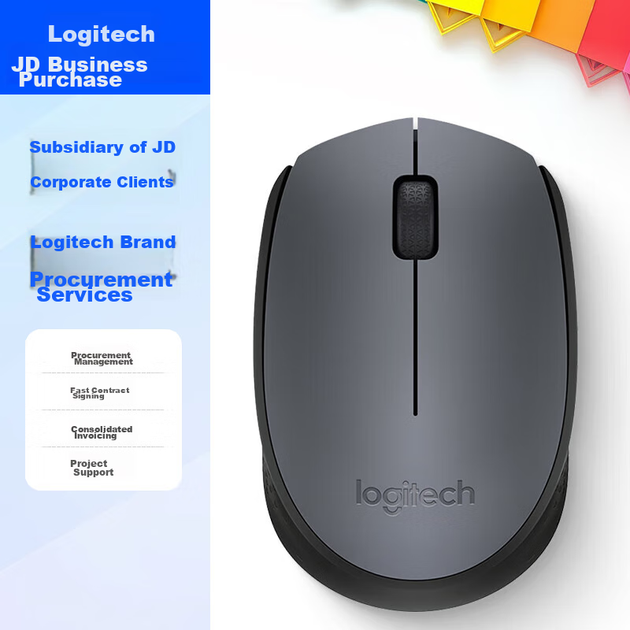 Миша Logitech M170 Wireless Grey - зображення 2