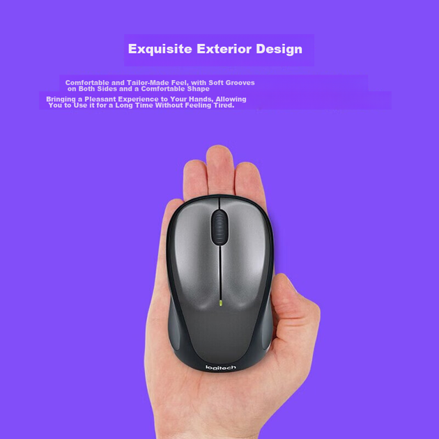 Мышь Logitech M235 Wireless Black/Grey - Фото 2 Мышь Logitech M235 Wireless Black/Grey - изображение 2