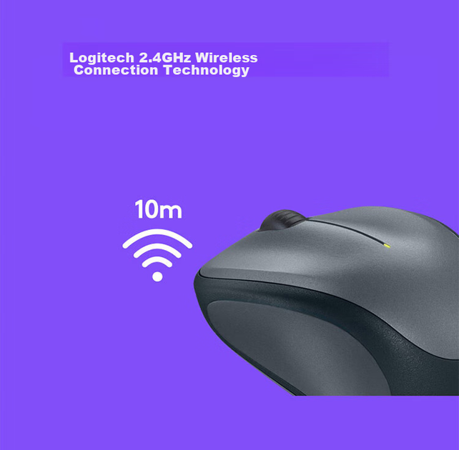 Мышь Logitech M235 Wireless Black/Grey - Фото 4 Мышь Logitech M235 Wireless Black/Grey - изображение 4