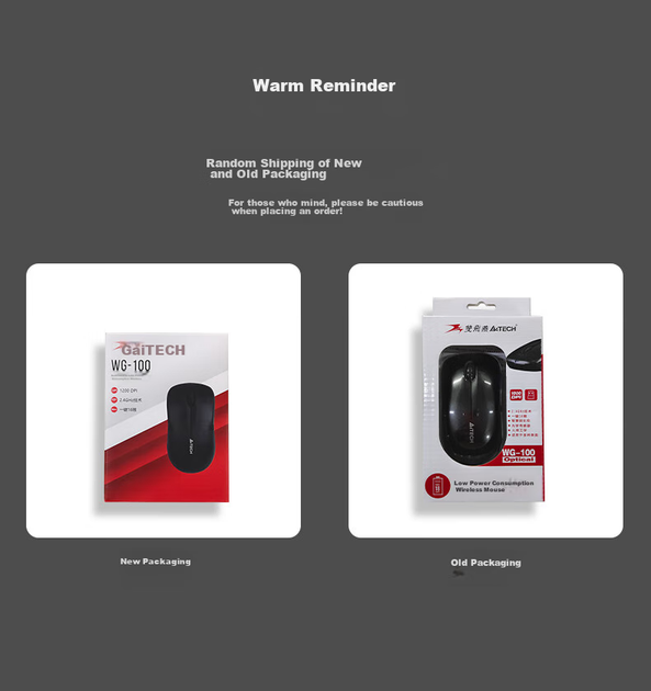 Мышь A4Tech WG-100 Wireless Black - изображение 5